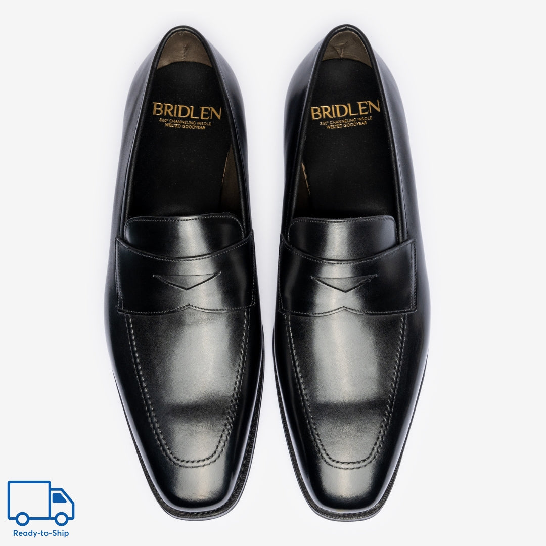 Mocasín Penny Loafer - Negro - Horma de ciervo - Listo para usar