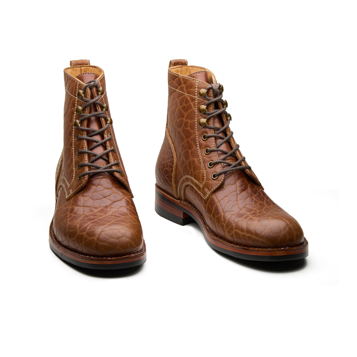 Rudiger Z – Service Boot – Cognac Shrunken Bison