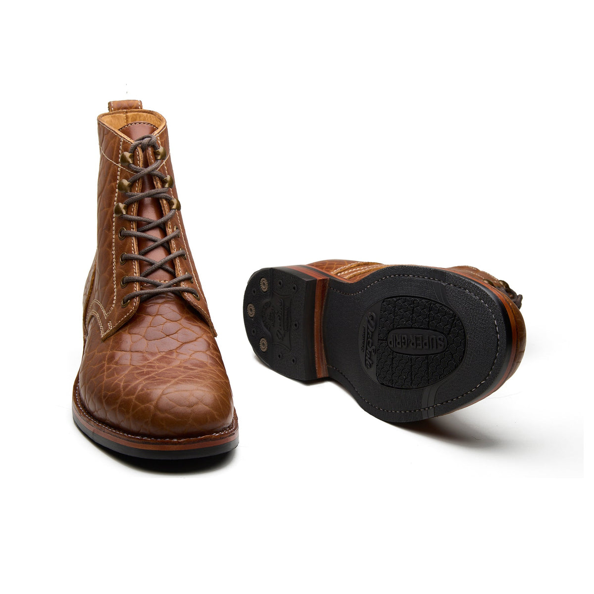 Rudiger Z – Service Boot – Cognac Shrunken Bison