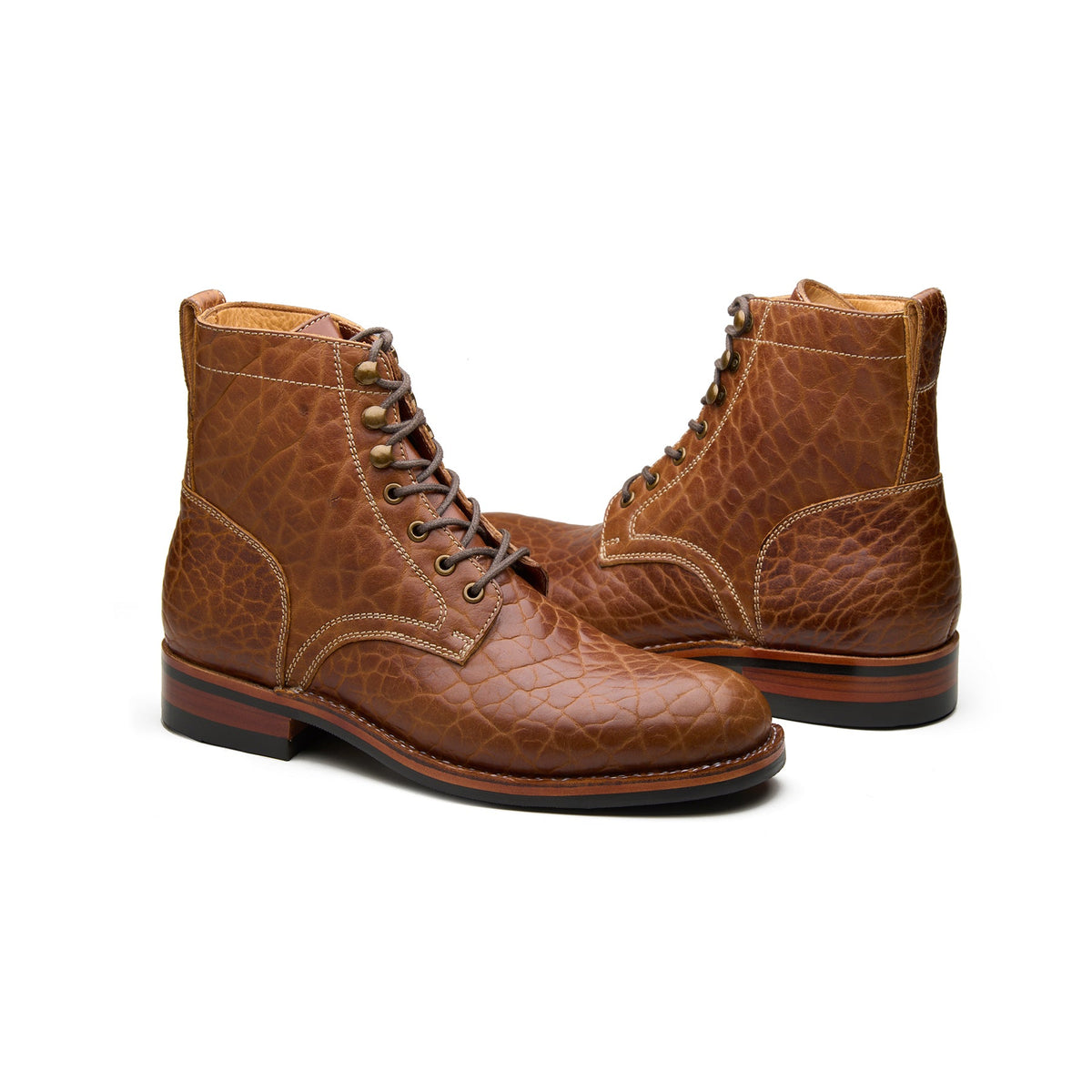 Rudiger Z – Service Boot – Cognac Shrunken Bison