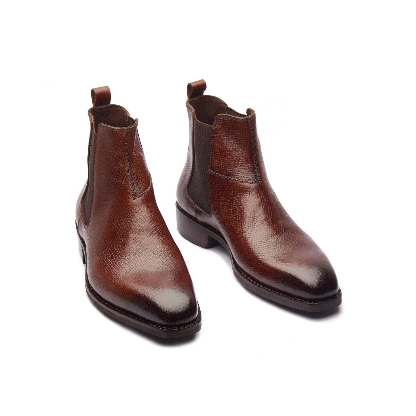 Destrier - Bota Chelsea - Cognac Hatch Grain