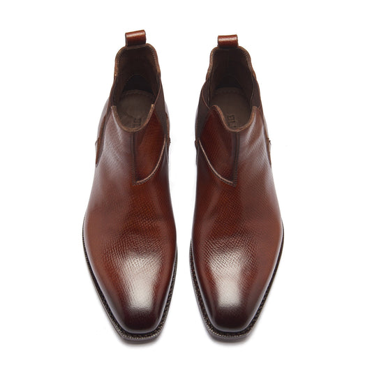 Destrier - Chelsea Boot - Cognac Hatch Grain