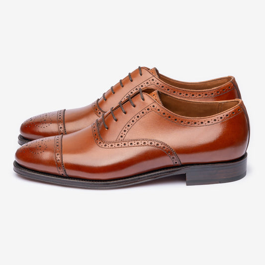 Semi Brogue Oxford - Tan - Zip Last - MTO