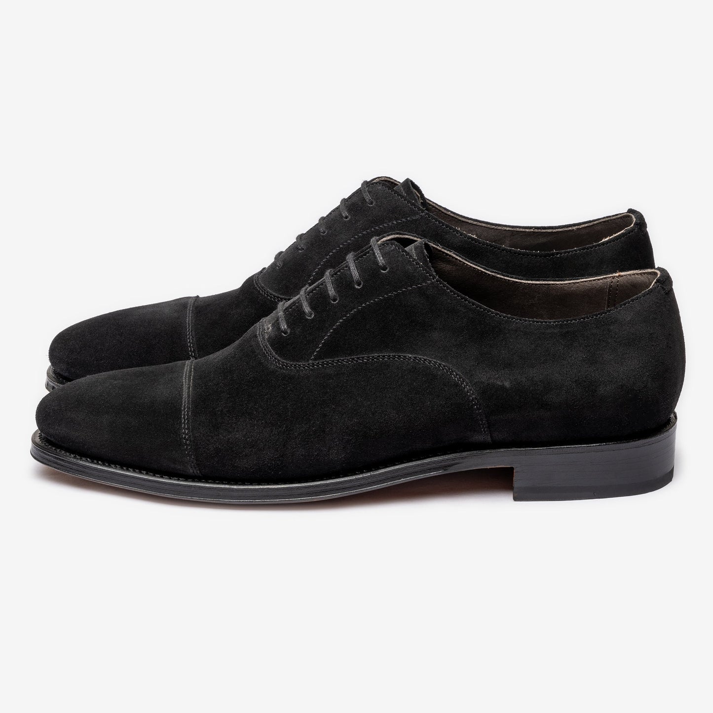 Straight Tip Oxford - Black Suede - Zip Last - MTO