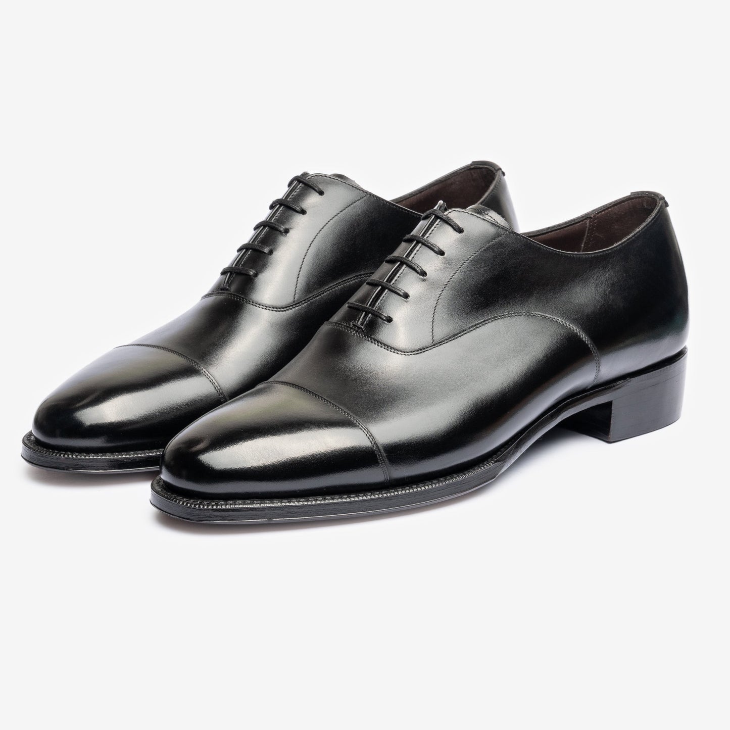 Oxford de punta recta - Negro - Horma con cremallera - Founders 25