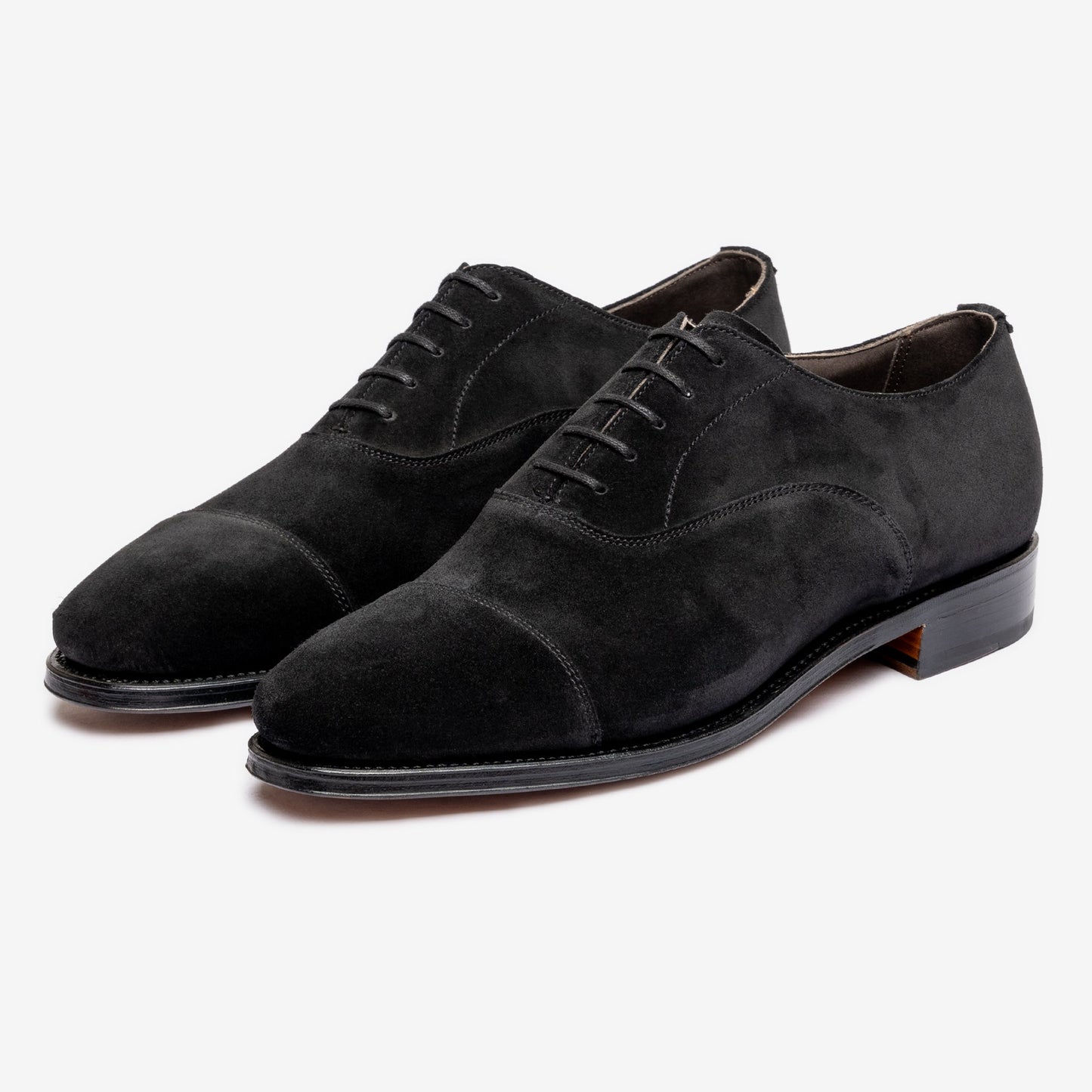 Straight Tip Oxford - Black Suede - Zip Last - MTO