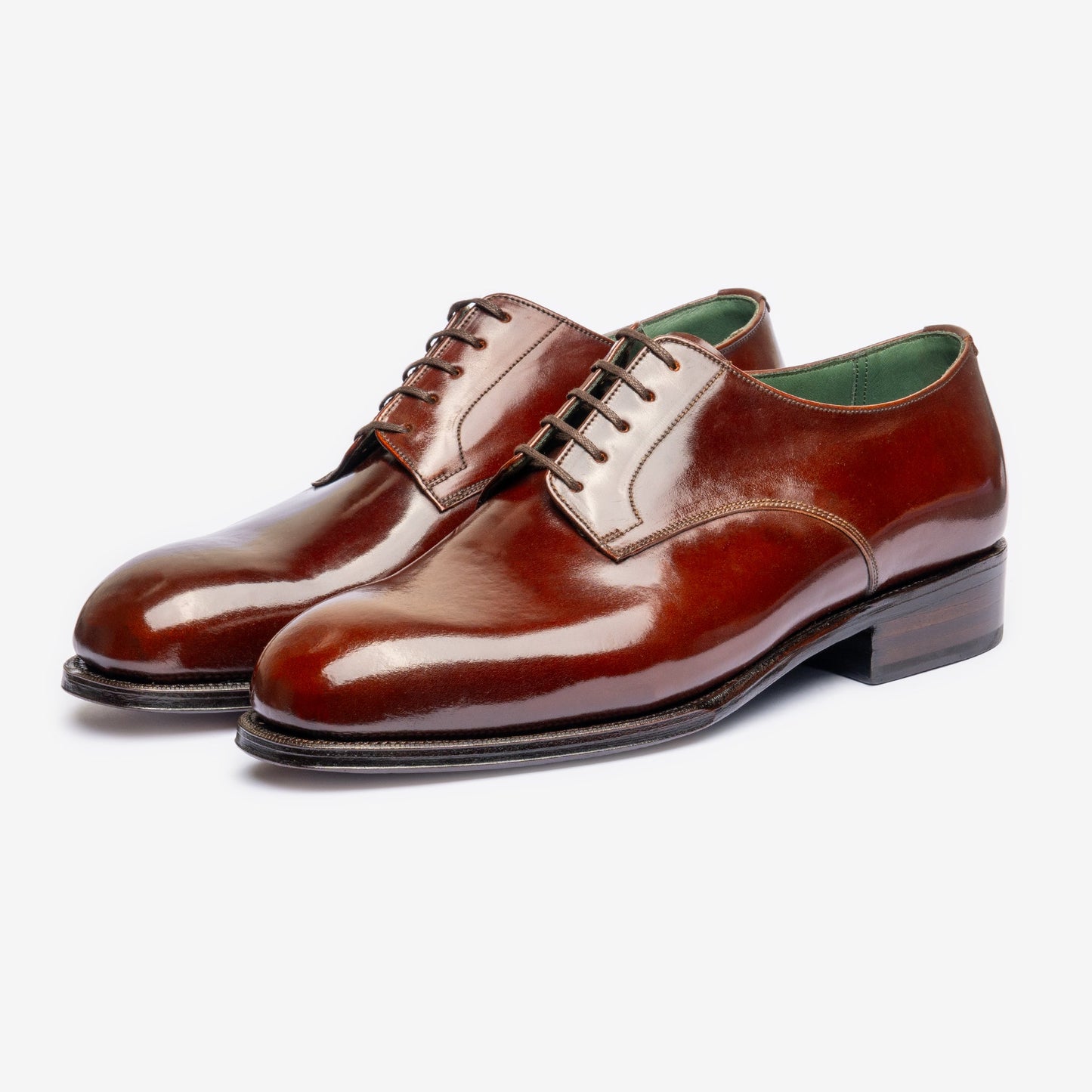 Plain Derby - Bordo Shell Cordovan - Char Last - Founders 25