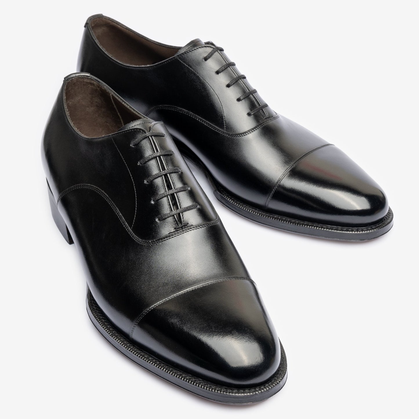 Oxford de punta recta - Negro - Horma con cremallera - Founders 25