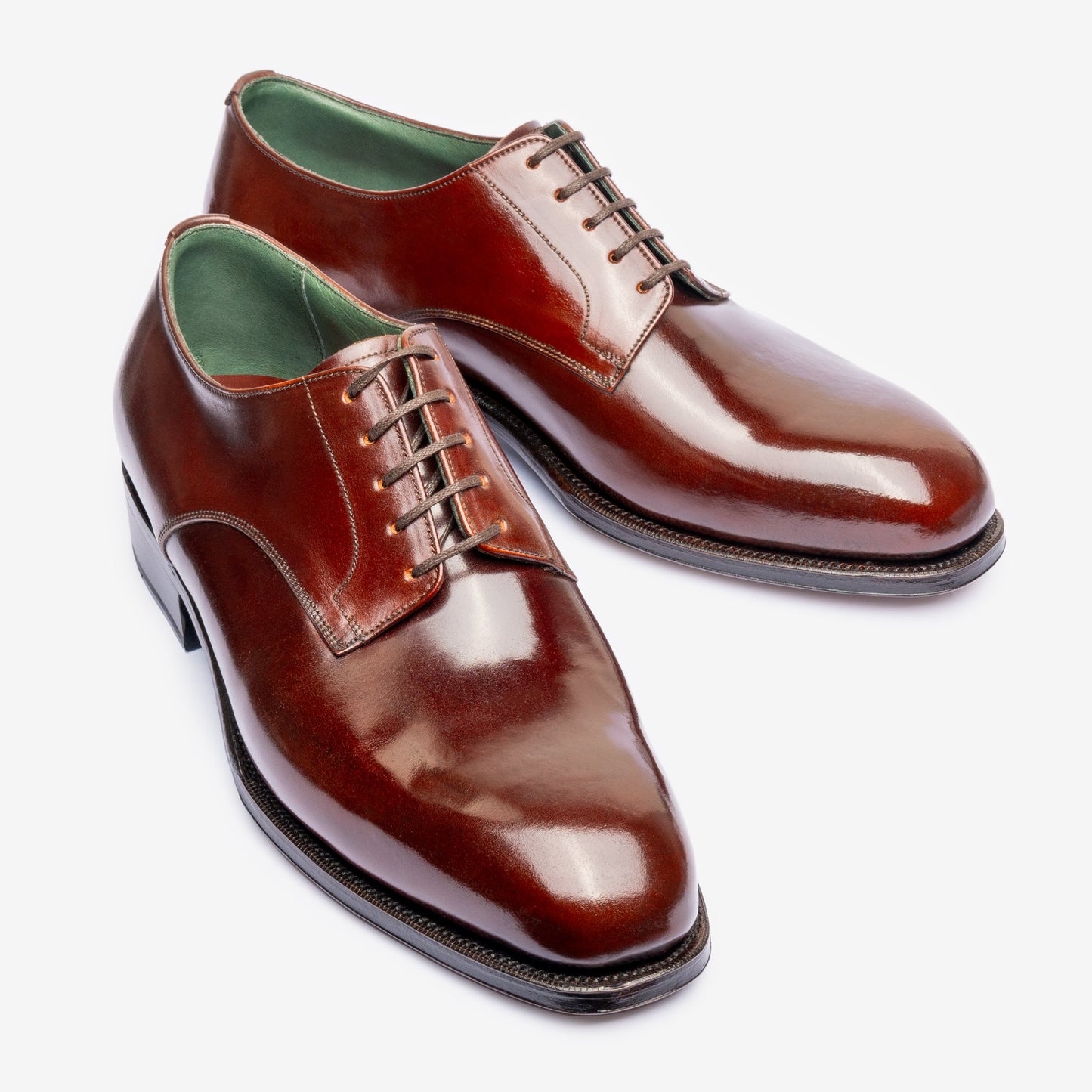Plain Derby - Bordo Shell Cordovan - Char Last - Founders 25