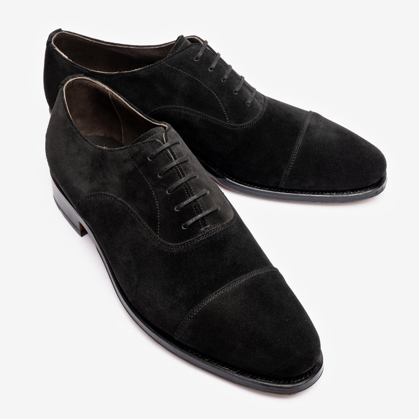 Straight Tip Oxford - Black Suede - Zip Last - MTO