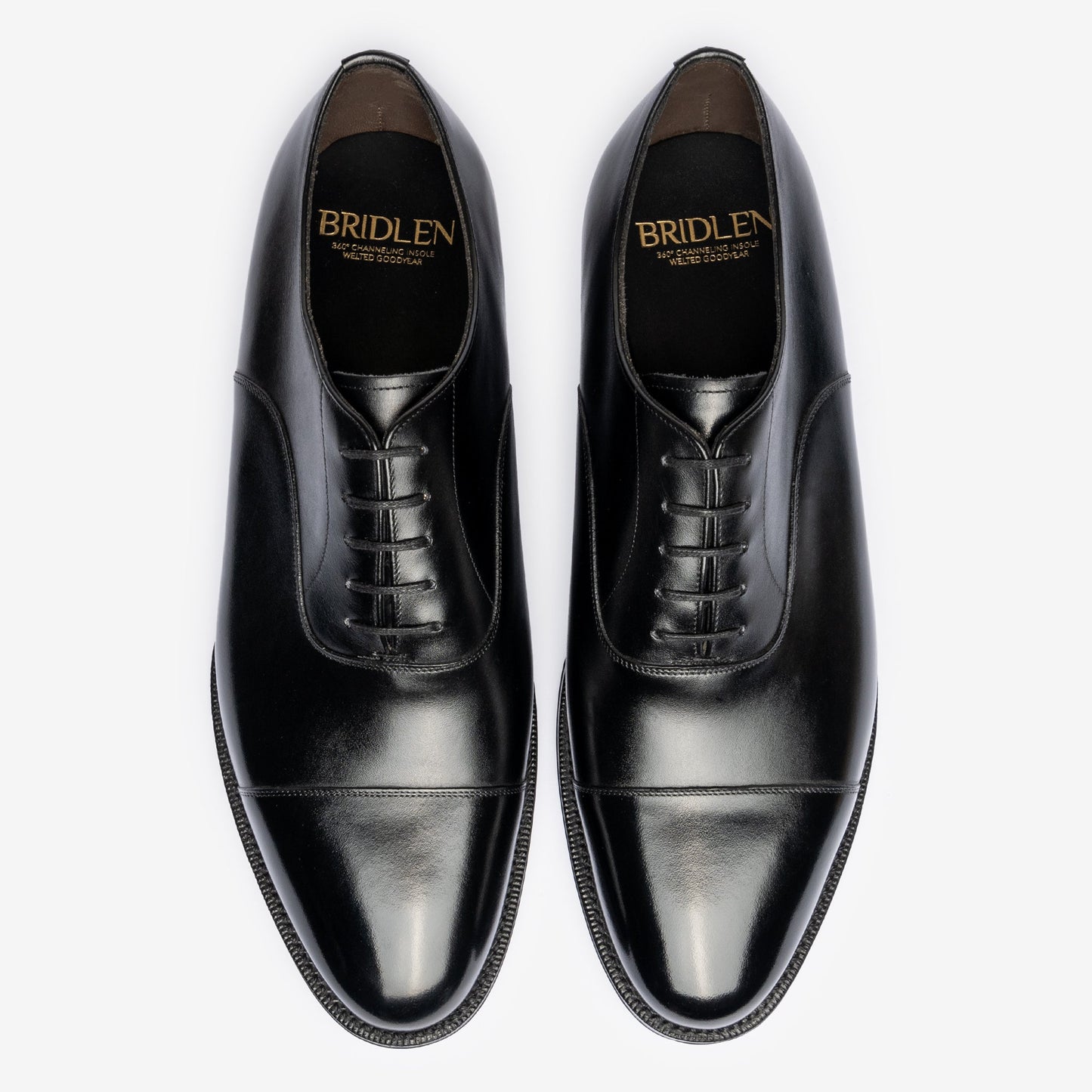 Oxford de punta recta - Negro - Horma con cremallera - Founders 25