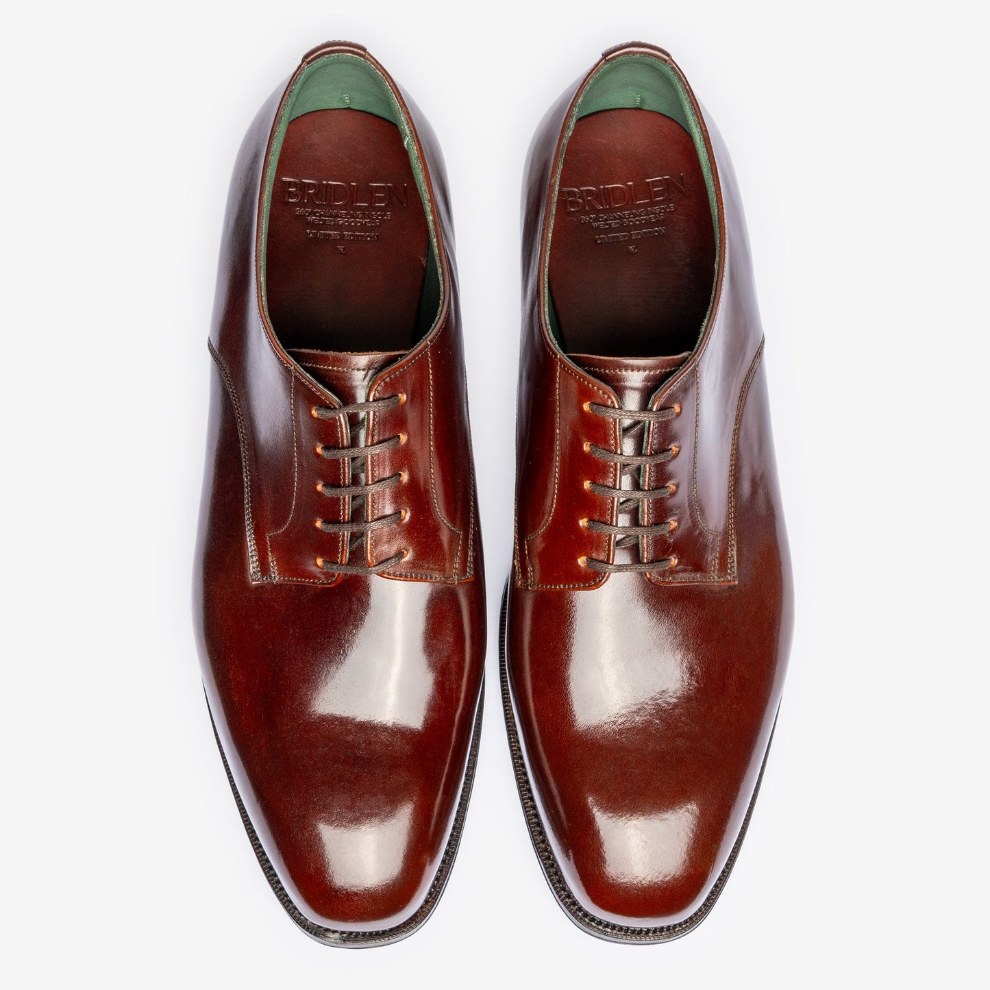 Plain Derby - Bordo Shell Cordovan - Char Last - Founders 25