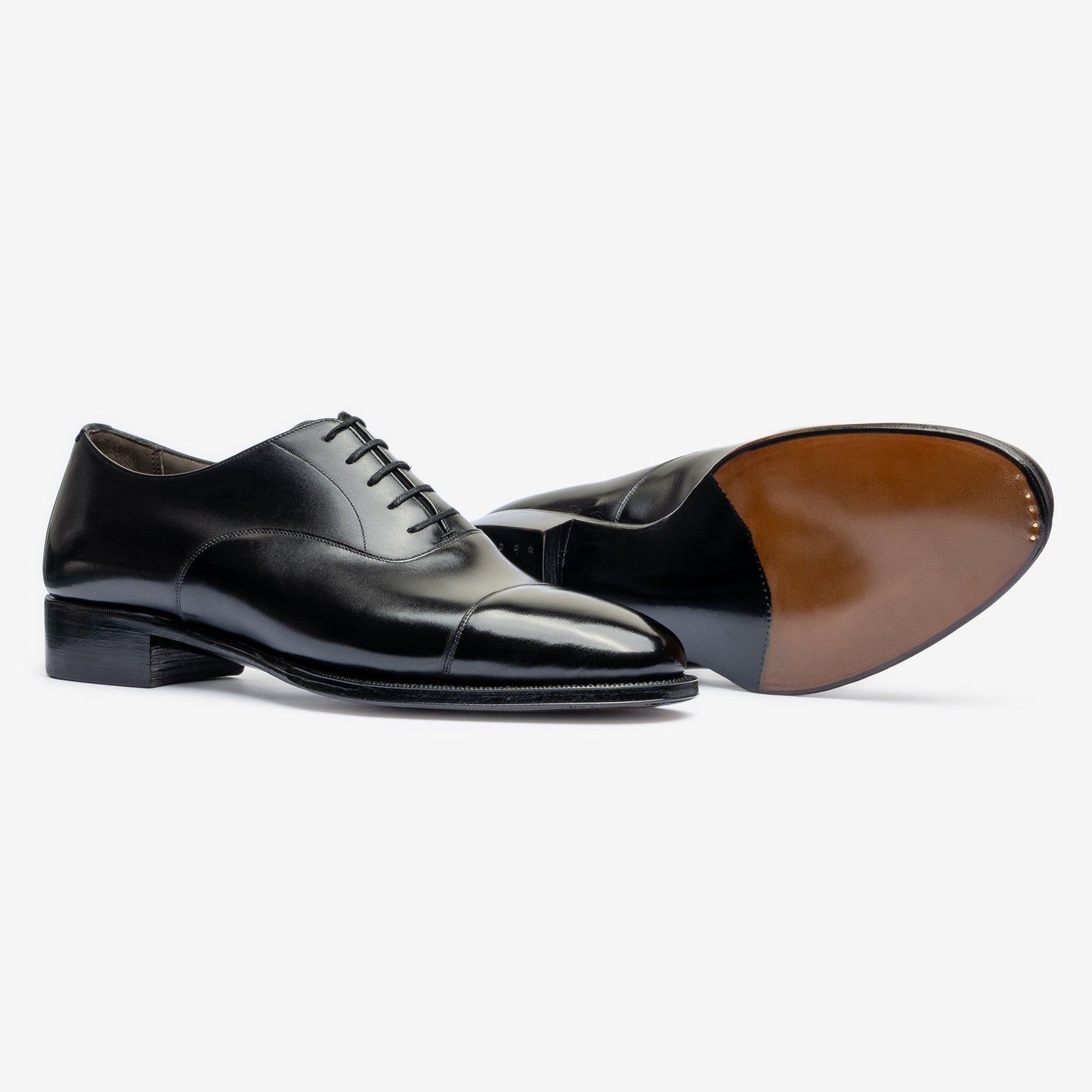 Oxford de punta recta - Negro - Horma con chip - Founders 25