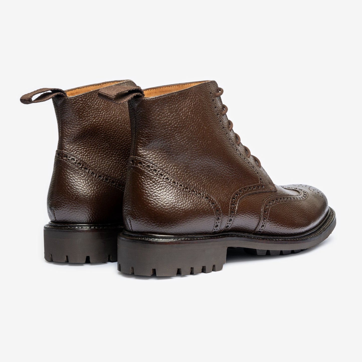 Wingtip Boot - Brown Pebble Grain - Saga Last - MTO