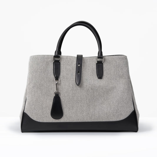 Twinkima.G - Premium Leather & Canvas Tote Bag
