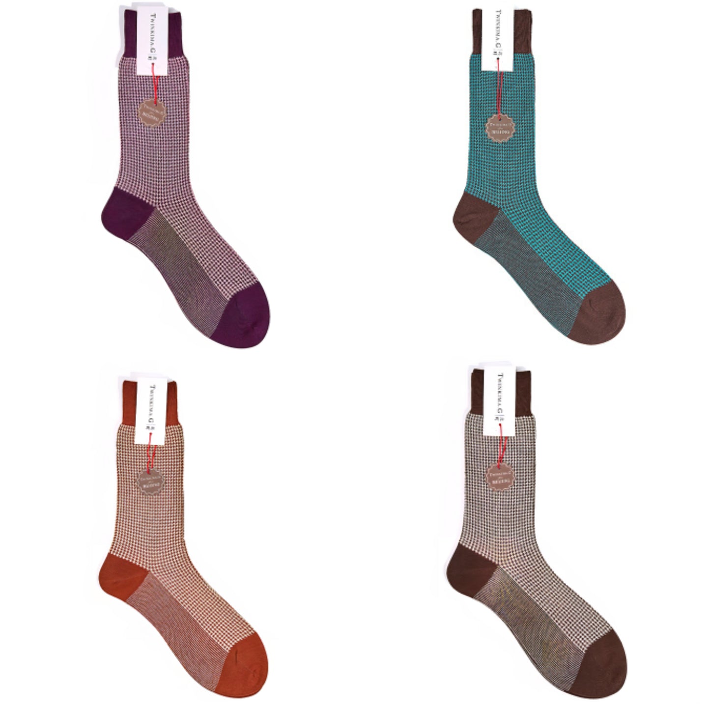 Twinkima.G - Houndstooth Socks - Bundle (Mid-Calf)