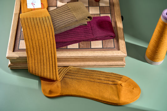 Twinkima.G - Egyptian Cotton Socks - Amber Striped (OTC)