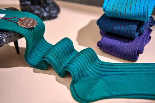 Twinkima.G - Egyptian Cotton Socks - Sea Green Striped (OTC)