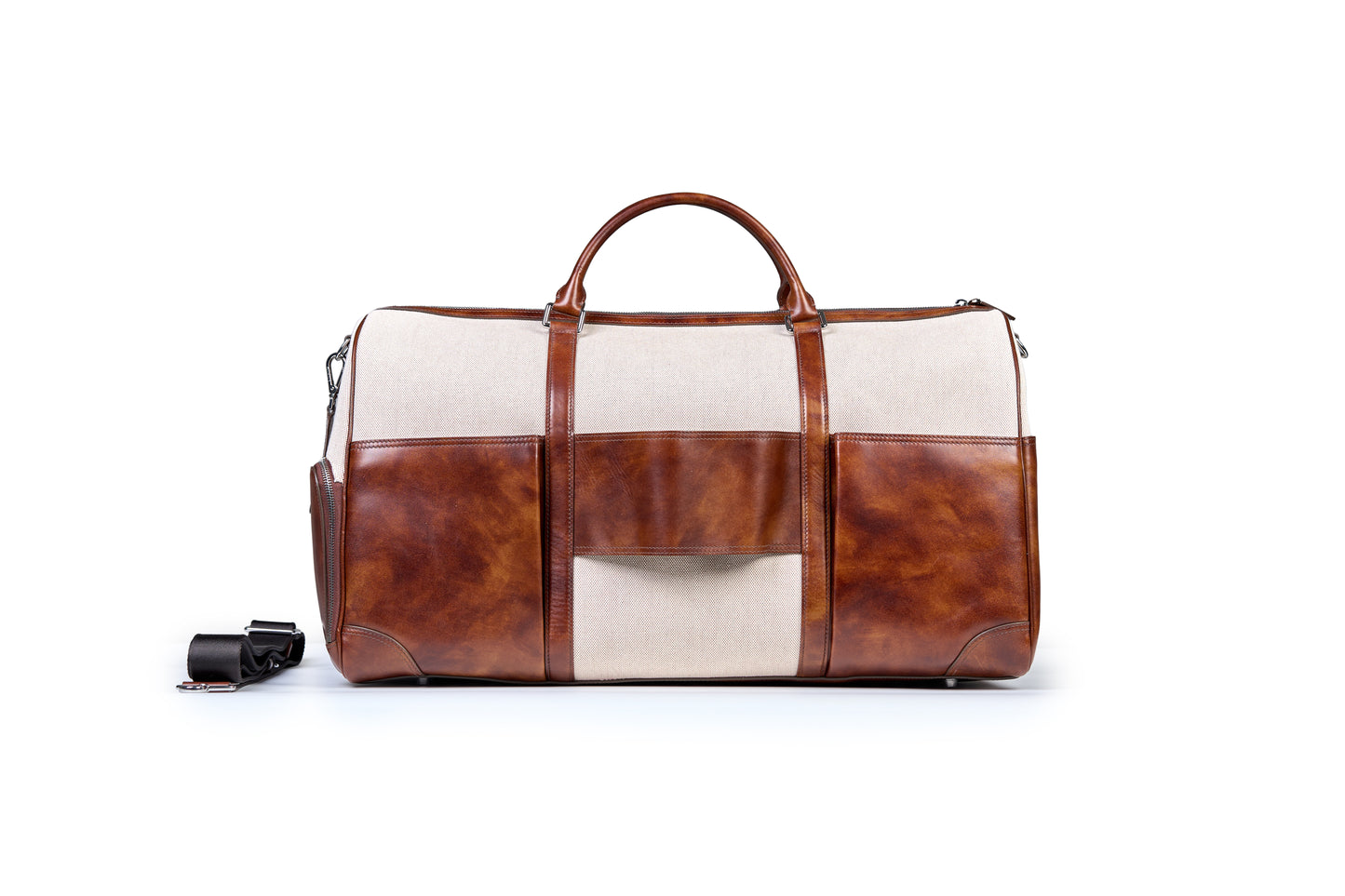 Twinkima.G - Premium Leather & Canvas Travel Duffle Bag