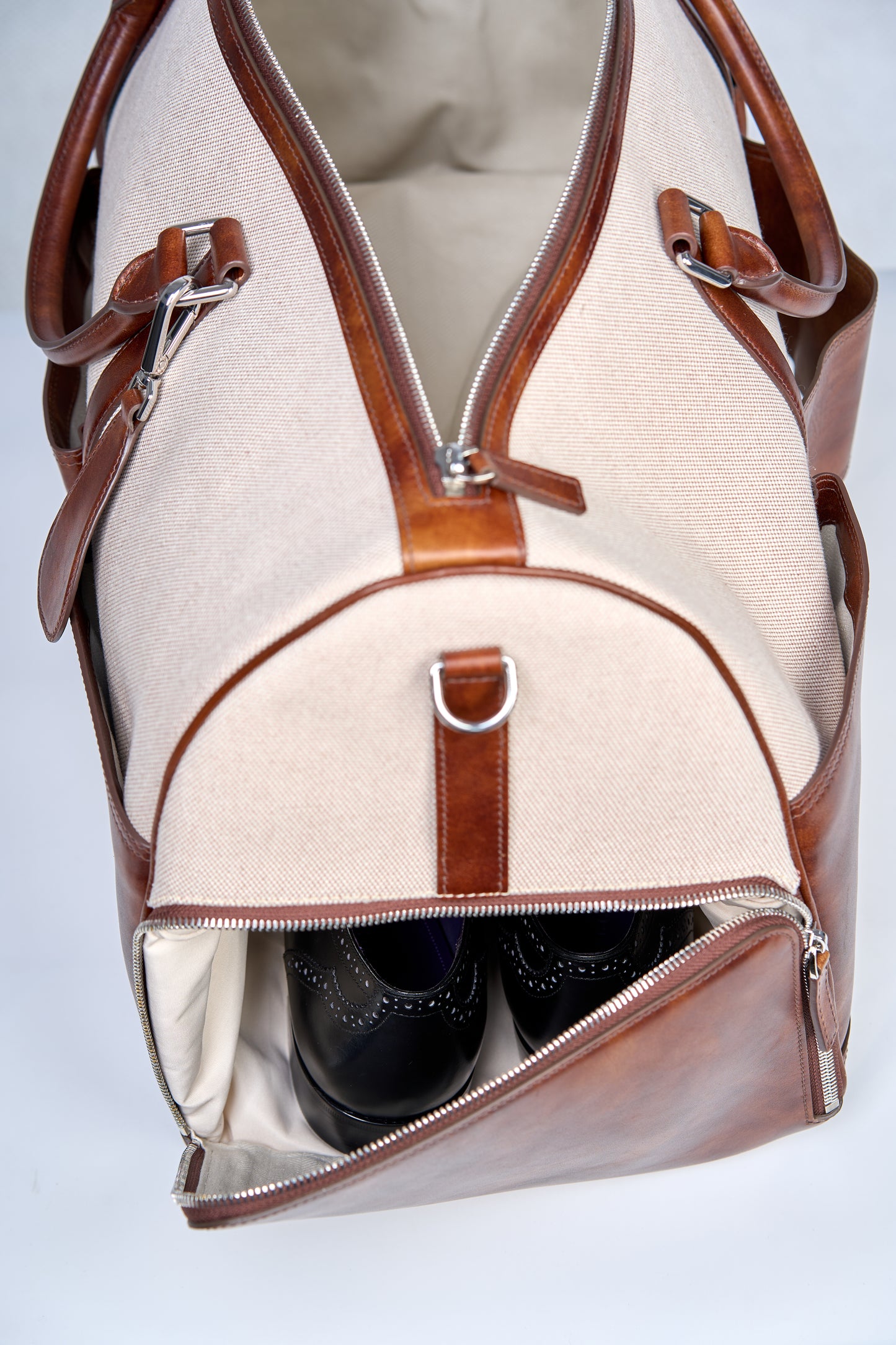 Twinkima.G - Premium Leather & Canvas Travel Duffle Bag