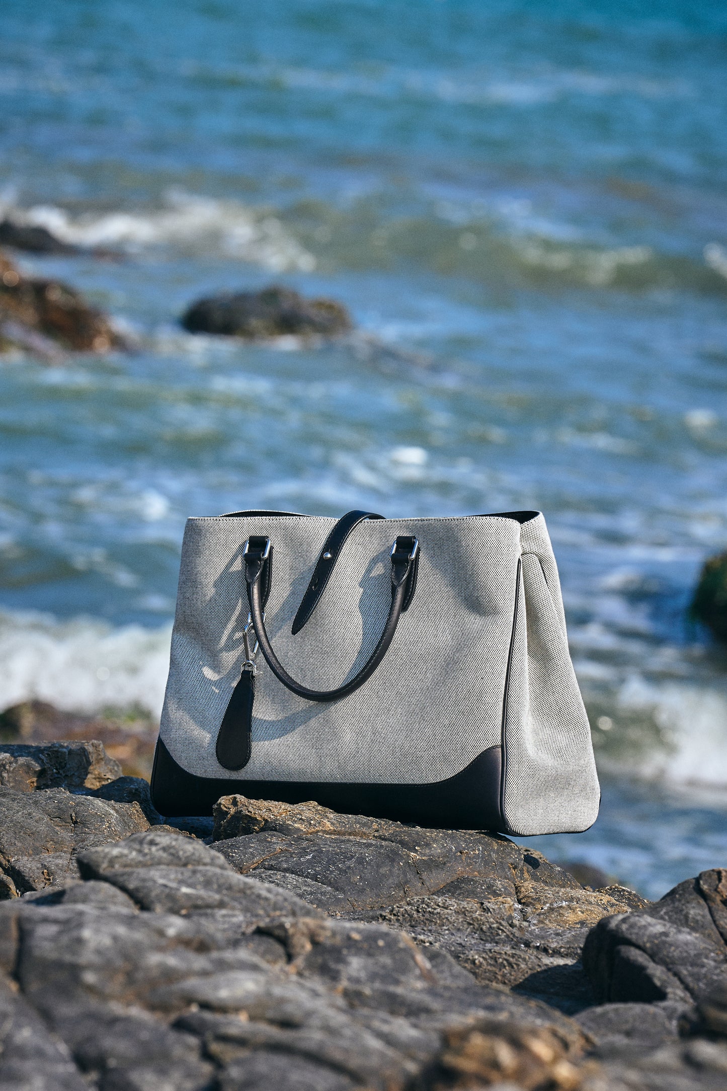 Twinkima.G - Premium Leather & Canvas Tote Bag