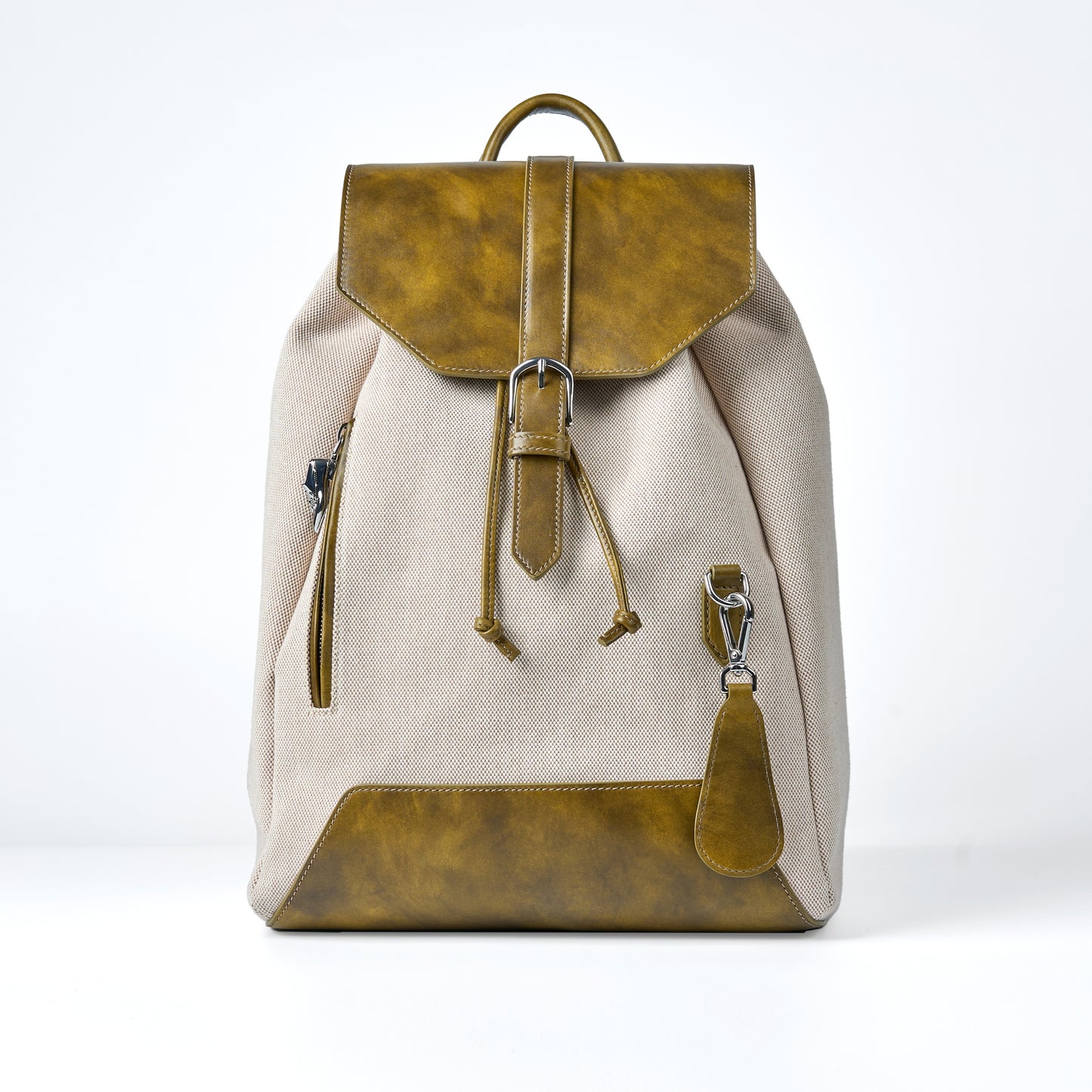 Twinkima.G - Premium Leather & Canvas Backpack