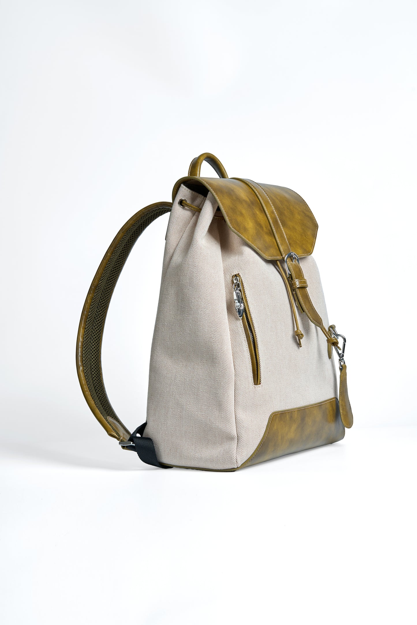 Twinkima.G - Premium Leather & Canvas Backpack