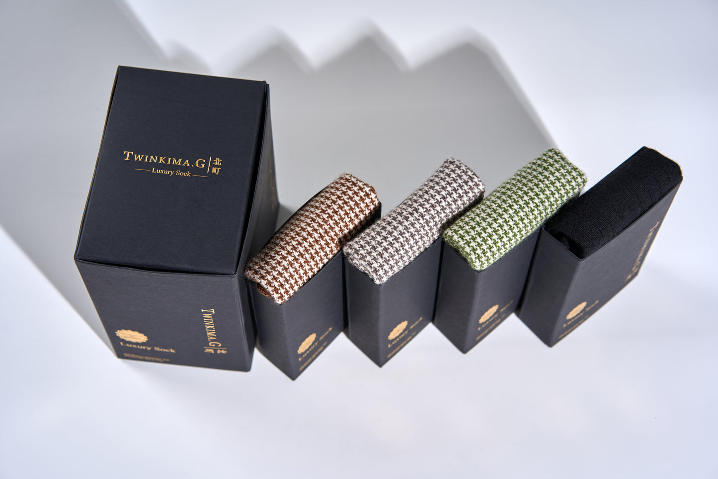 Twinkima.G - Cashmere Blend Socks - Grey/Pearl (Mid-Calf)