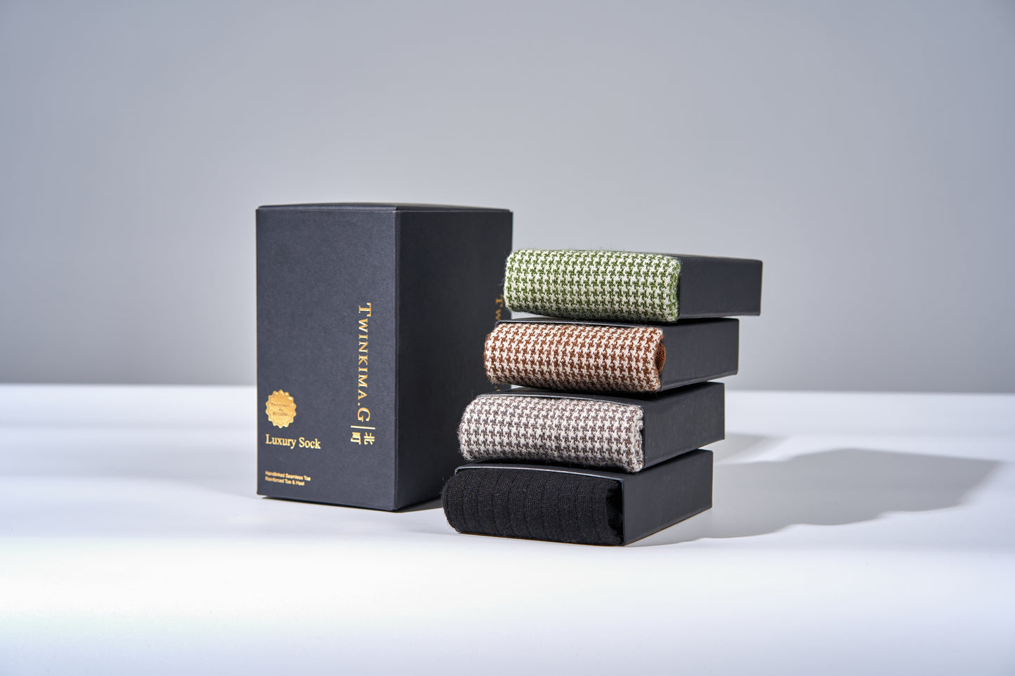 Twinkima.G - Cashmere Blend Socks - Black (Mid-Calf)