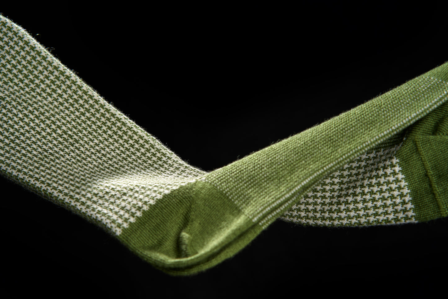 Twinkima.G - Cashmere Blend Socks - Olive/Pearl (Mid-Calf)