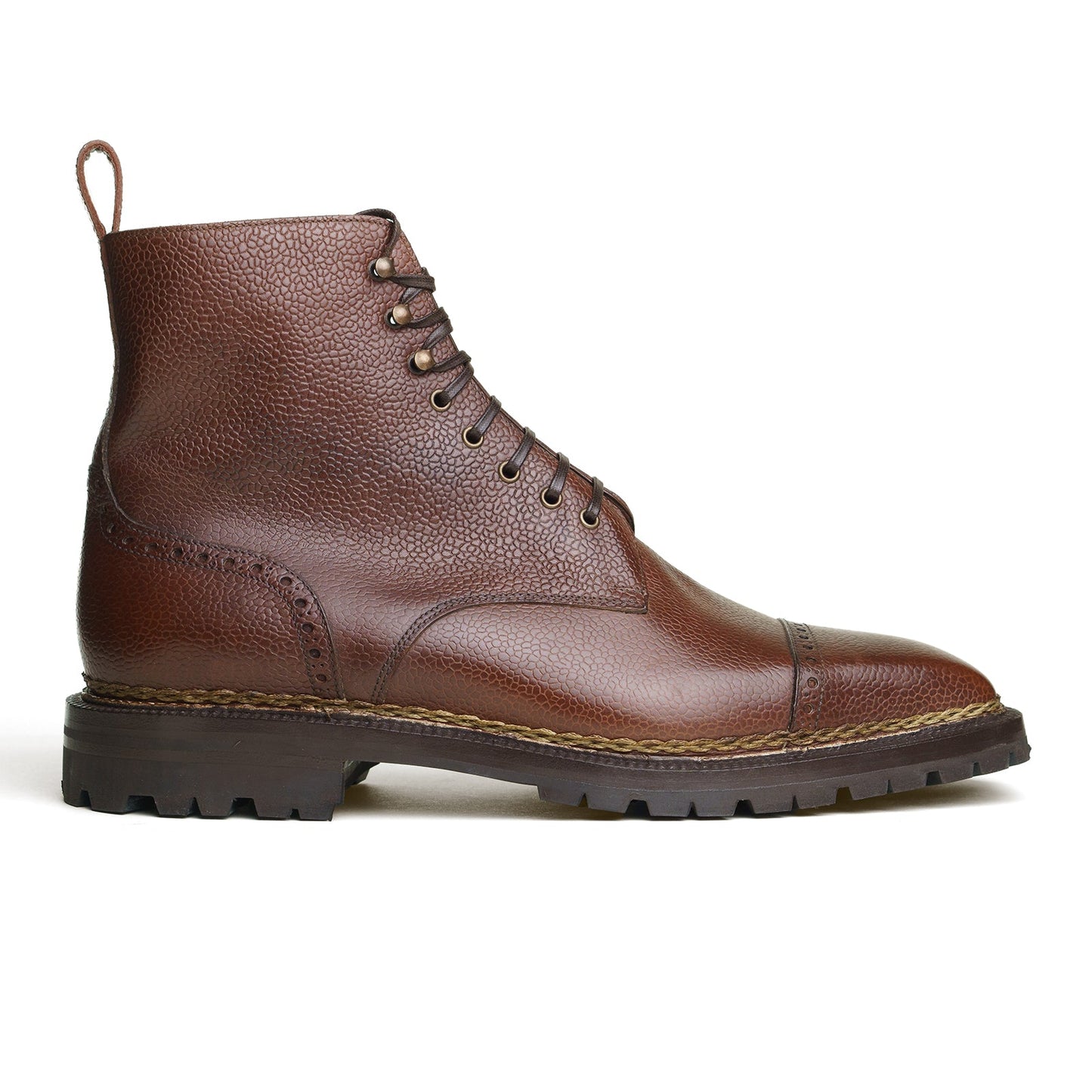 Enzo Bonafe - Style 4076 Urban Commando Derby Boot - 6120 Brown Scotchgrain