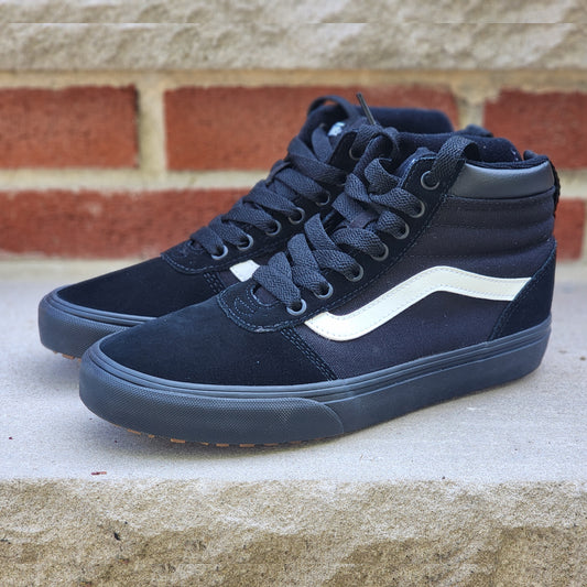 Vans - Sk8 Hi - Black Canvas/Suede/White Trim - US 7.5
