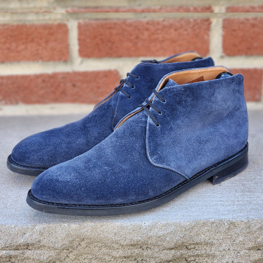 J.FitzPatrick - Suede Chukka Boots - Navy - US 7.5