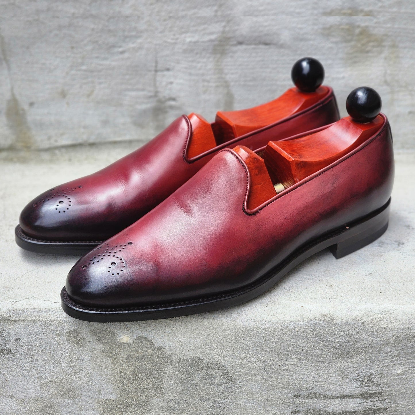 J.FitzPatrick - Mocasines de una sola pieza - Piel de becerro rosa bruñida