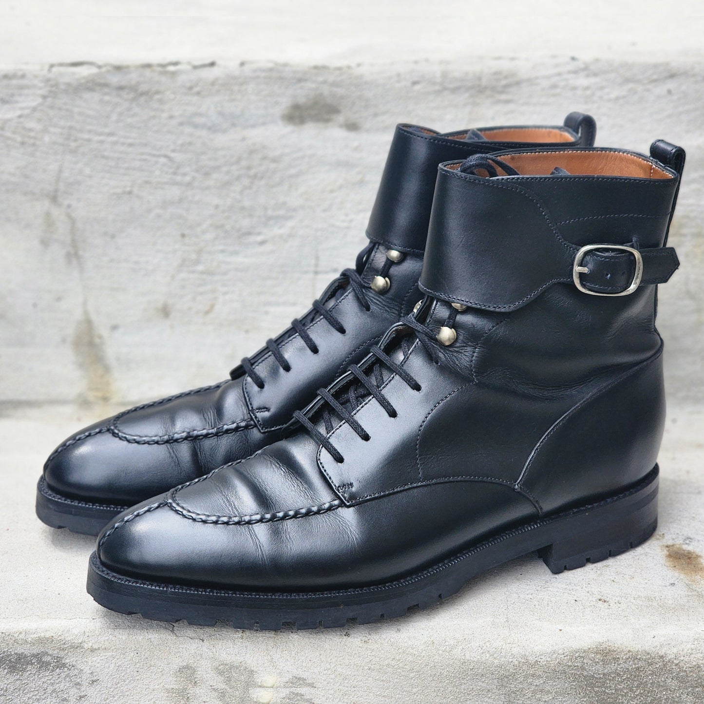 J.FitzPatrick - Bottines Derby à brides - Veau noir