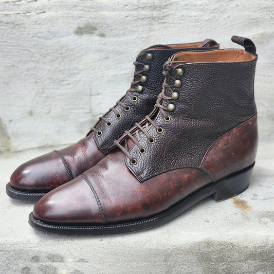 J.FitzPatrick - Derby Boots - Brown Marble Patina/Grain - US 7.5