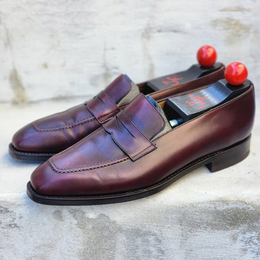 J.FitzPatrick - Penny Loafers - Sangria Calf - US 8