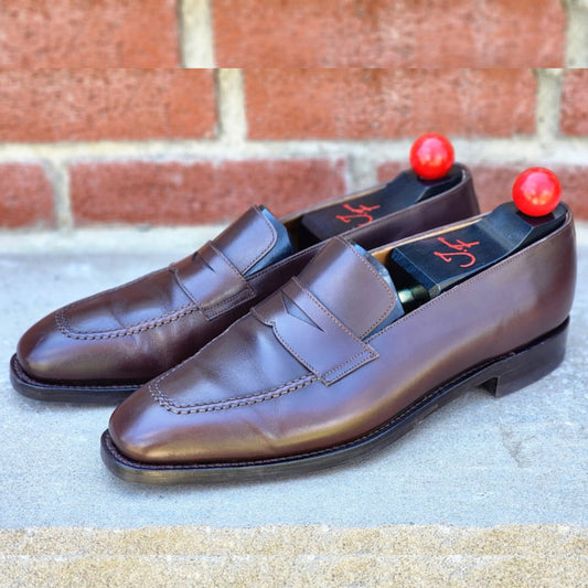 J.FitzPatrick - Penny Loafers - Dark Brown Calf - US 8