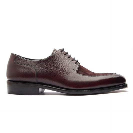 Ingrid-X - Split Toe Derby - Burgundy Hatch Grain & Suede |