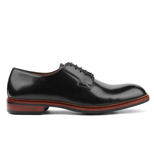 Luke - Blucher Derby - Black Hidro Pull Up