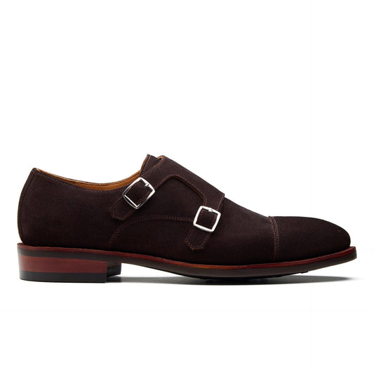 Arnold - Double Monk Strap - Brown Suede