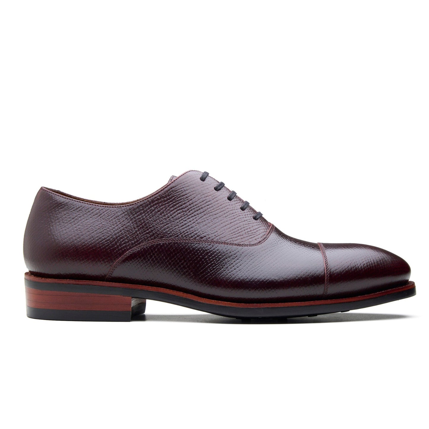 Noam - Oxford à bout rapporté - Bordeaux grainé