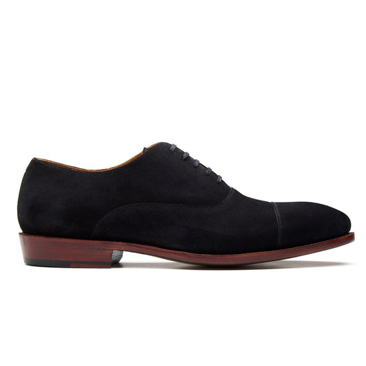 Noam - Cap Toe Oxford - Black Suede