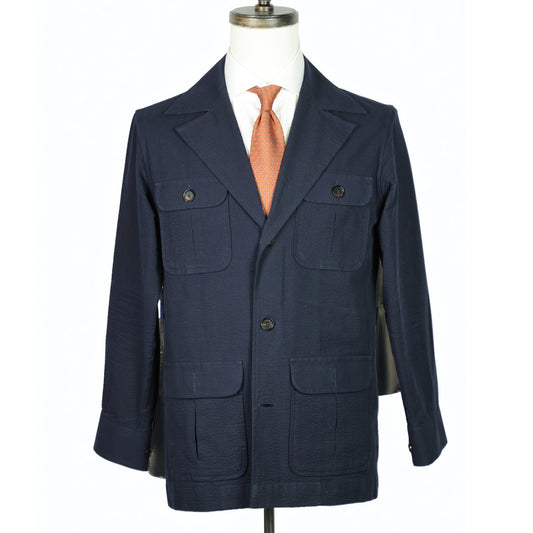 Yeossal - Safari Suit - Dark Navy Seersucker