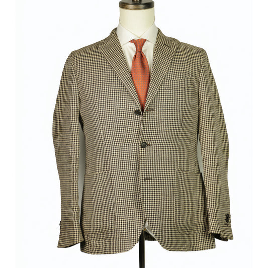 Timothy Everest - Three Button Sport Coat - Brown/Cream Houndstooth