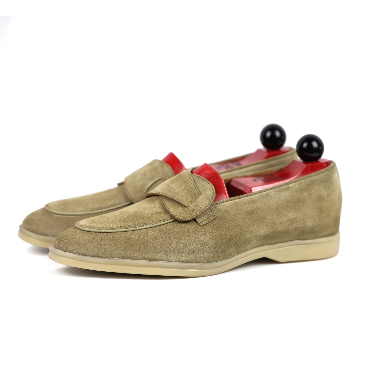 Sandpoint Soft Sole Butterfly Loafer – Sand Suede with Tonal Piping - PRE SALE
