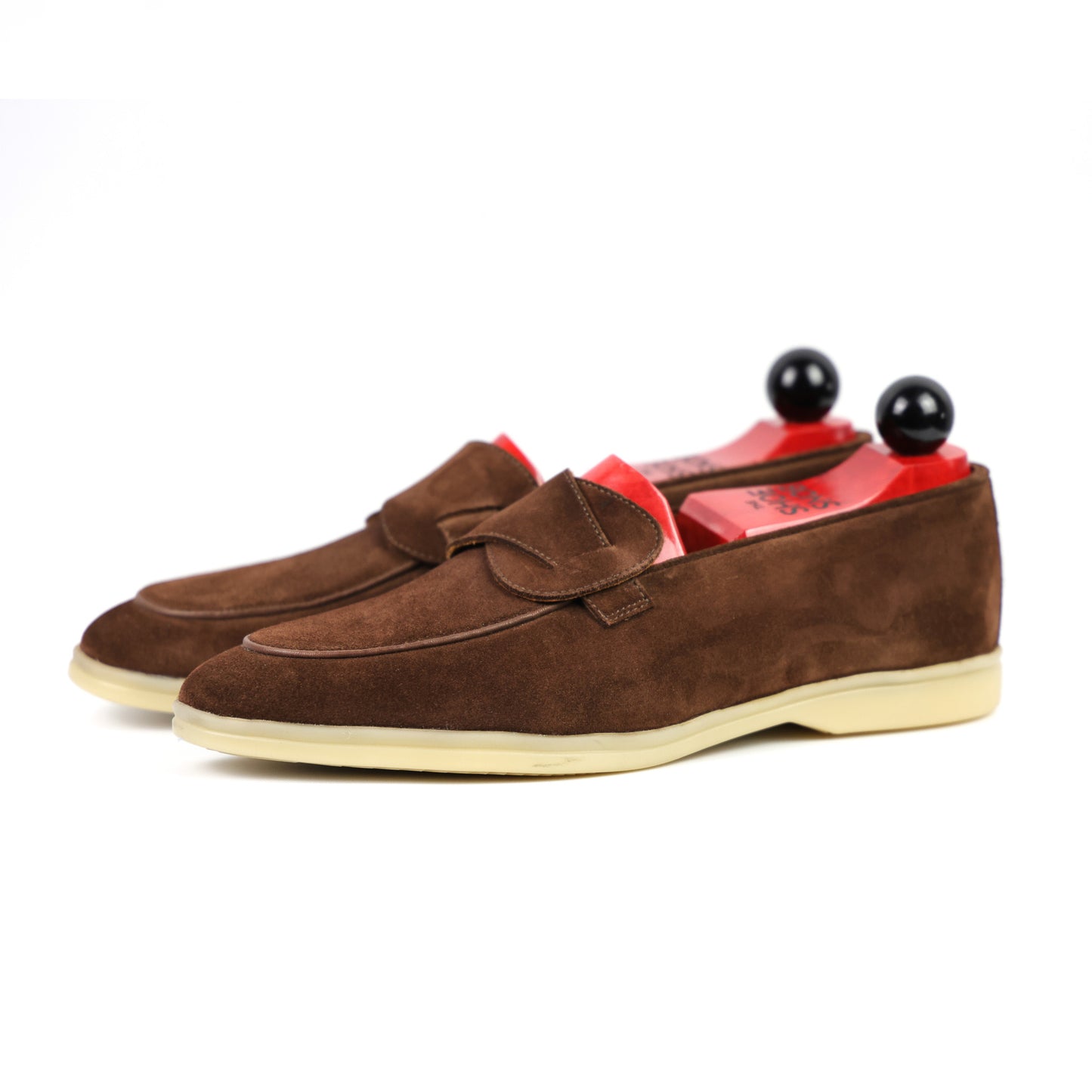 Sandpoint Soft Sole Butterfly Loafer – Tobacco Suede with Tonal Piping - PRE SALE