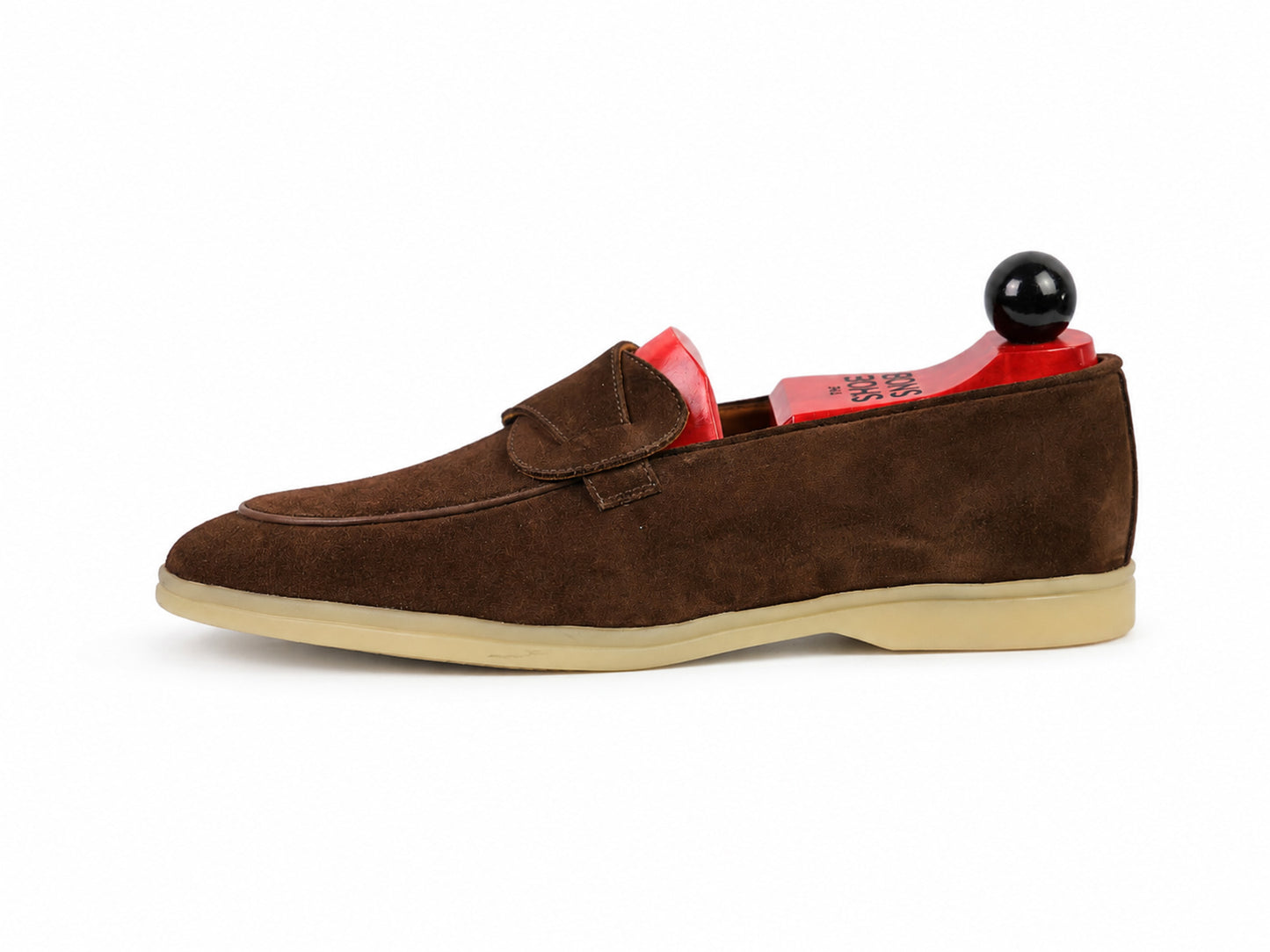 Sandpoint Soft Sole Butterfly Loafer – Tobacco Suede with Tonal Piping - PRE SALE