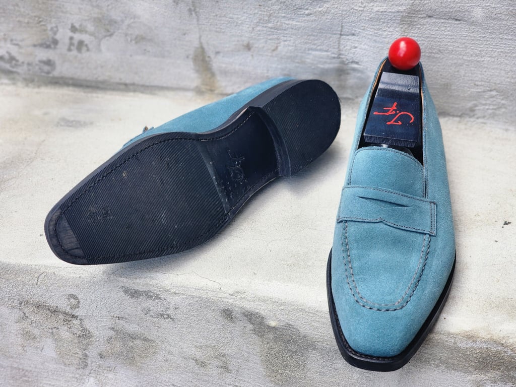 J.FitzPatrick / Suede Penny Loafers image 2