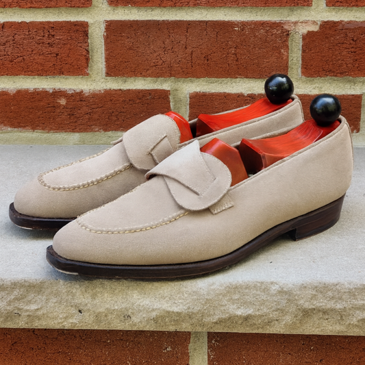 J.FitzPatrick - Suede Butterfly Loafers - Oatmeal - US 8